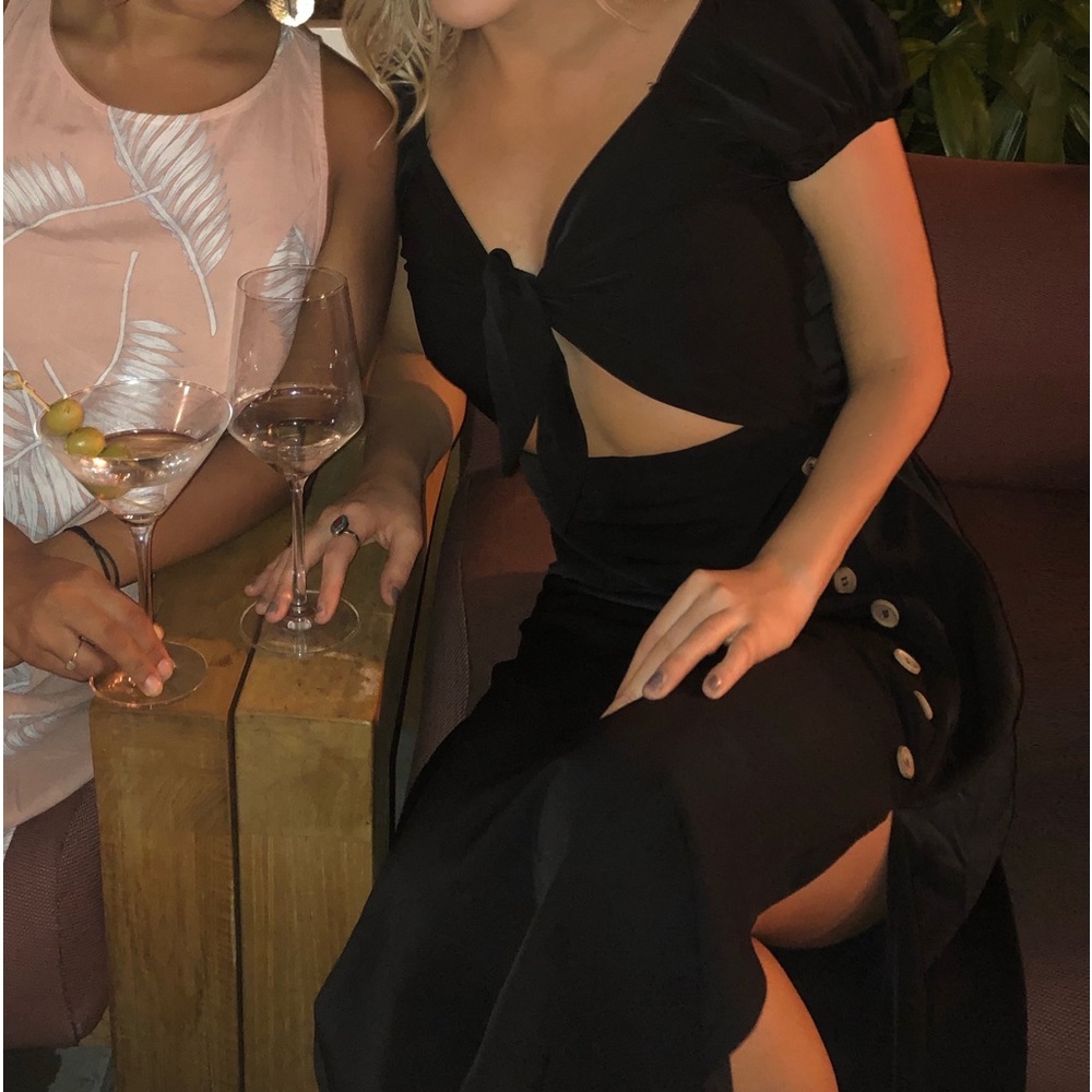 Princess Polly black midi dress